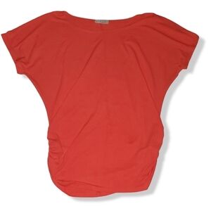 Vibrant Coral Short Sleeve Top